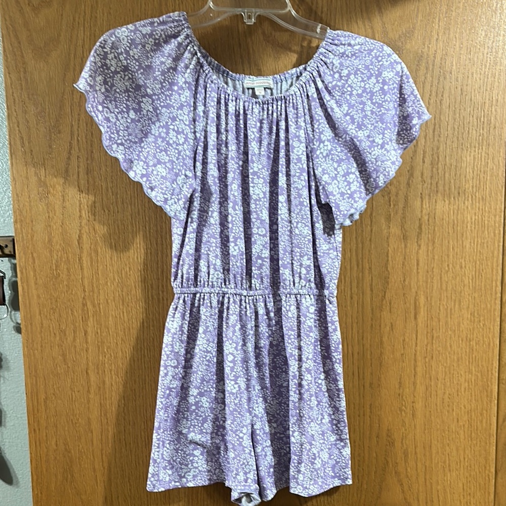 Floral Purple Girls Romper